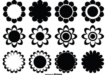 Assorted Flower Shape Set - vector gratuit #330129